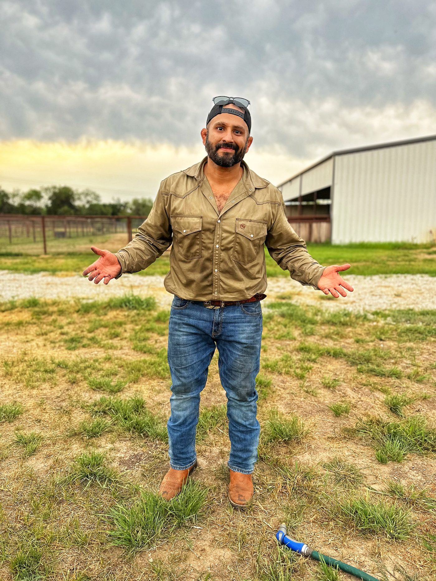 Tony Perez on his ranch in Texas